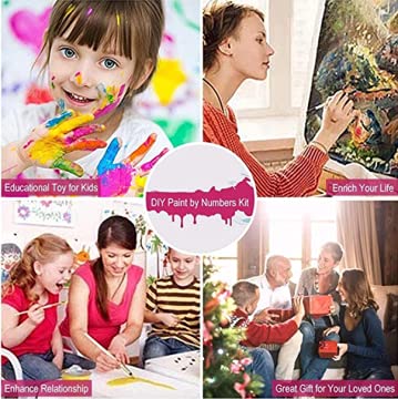 HASTHIP® Paint By Numbers for Adults with Frame, 16 X 20 Inch Diy Paint By Numbers for Kids And Adults, Oil Painting By Numbers with Brushes and Acrylic Pigment (With Frame, Angel Love) HASTHIP® Paint By Numbers for Adults with Frame, 16 X 20 Inch Diy Paint By Numbers for Kids And Adults, Oil Painting By Numbers with Brushes and Acrylic Pigment (With Frame, Angel Love)